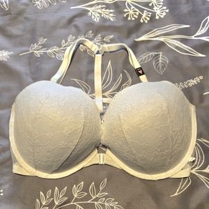 🆕️38DD Victoria's Secret Front Clasp Closure Lace White Push Up Bra NWT